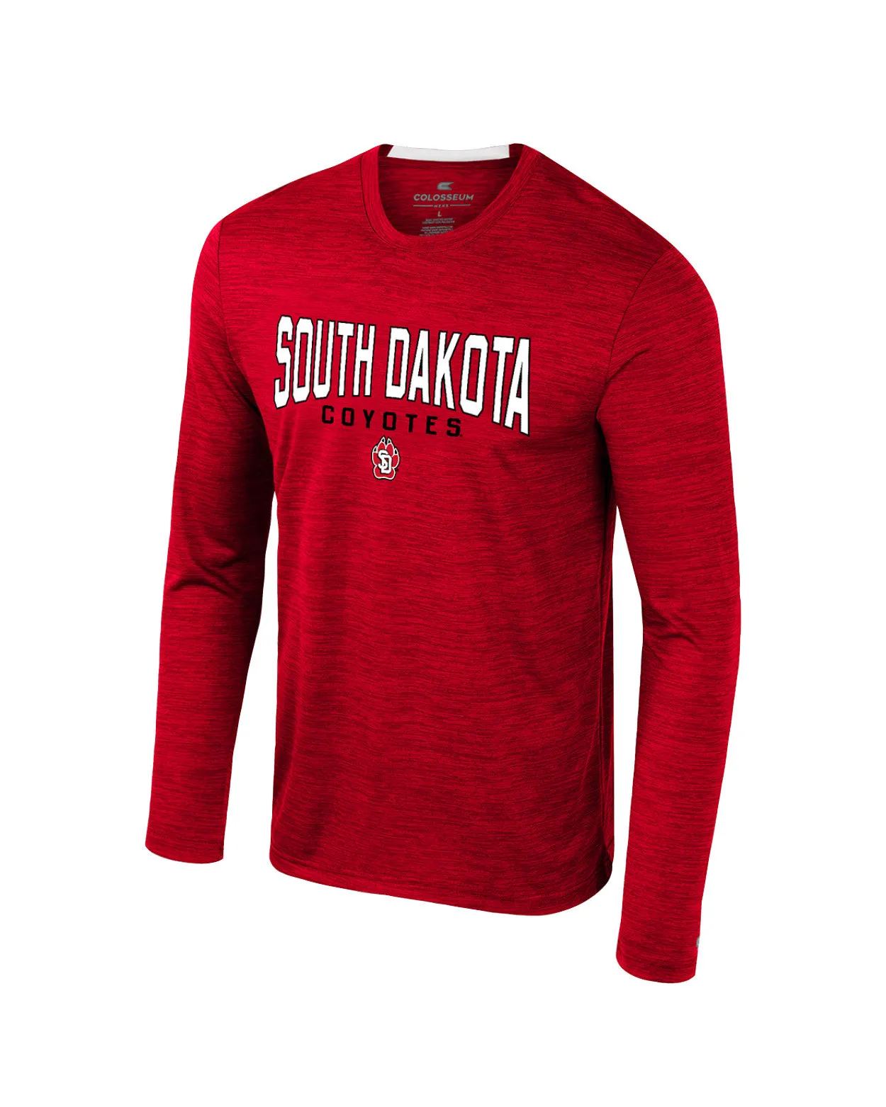 2024 Colosseum Men's Poly Long Sleeve Red Tee with Front and Back Print