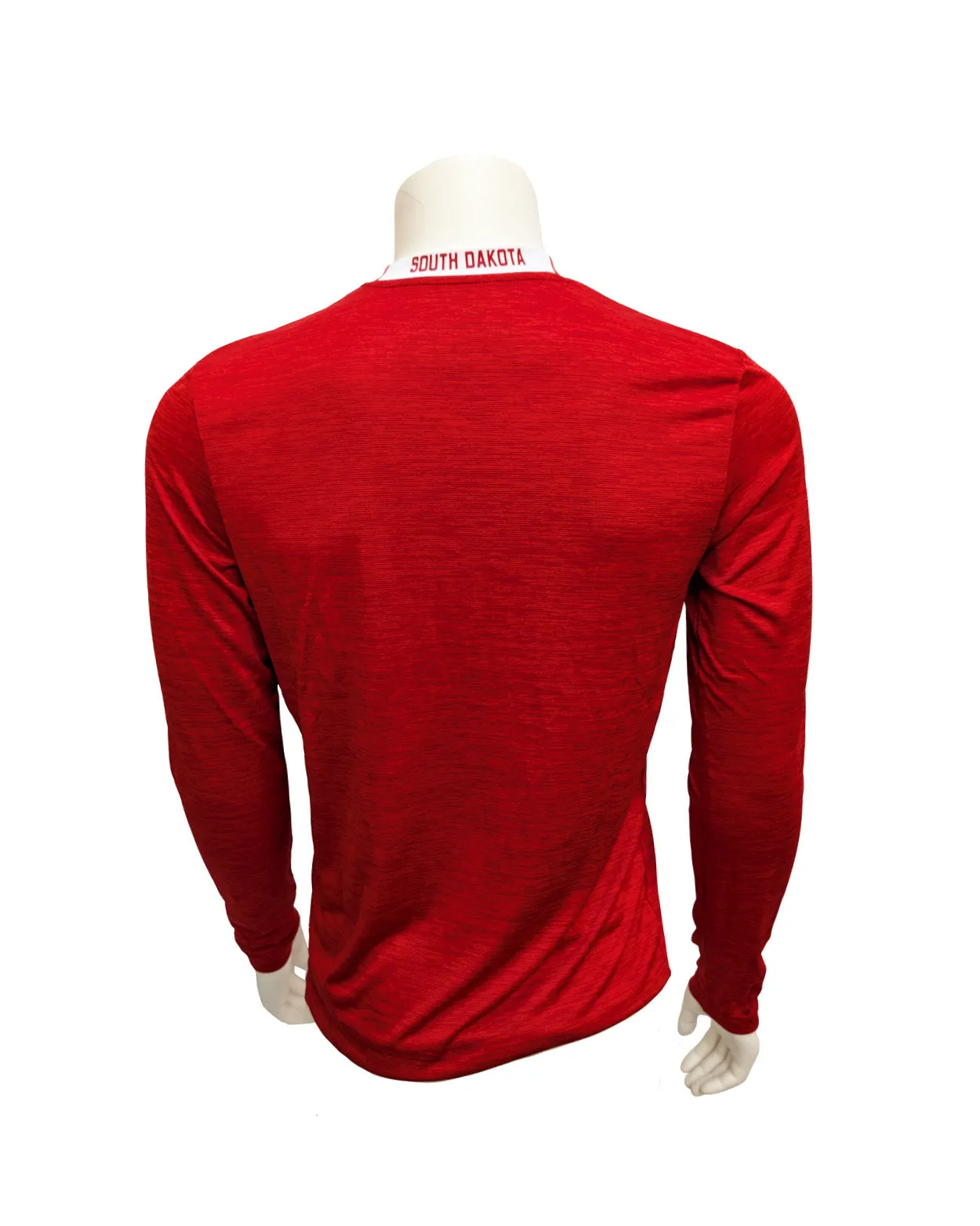 2024 Colosseum Men's Poly Long Sleeve Red Tee with Front and Back Print