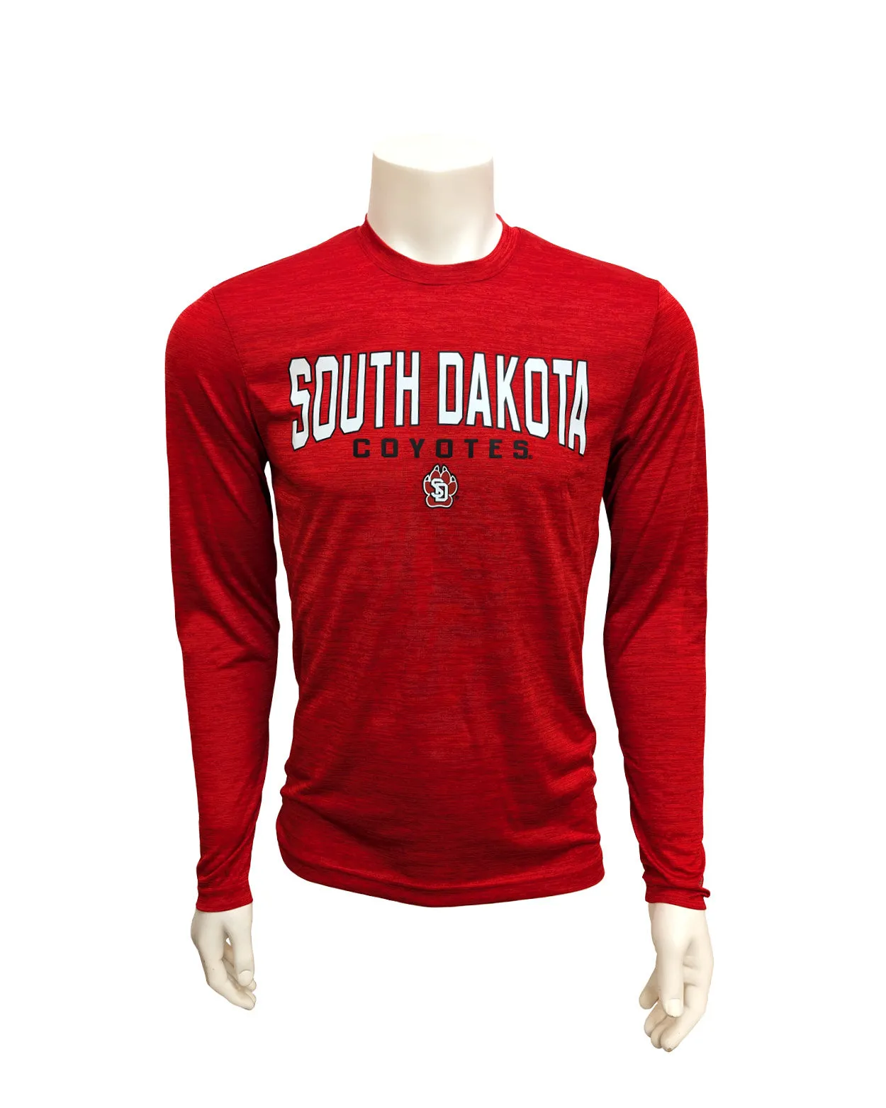 2024 Colosseum Men's Poly Long Sleeve Red Tee with Front and Back Print