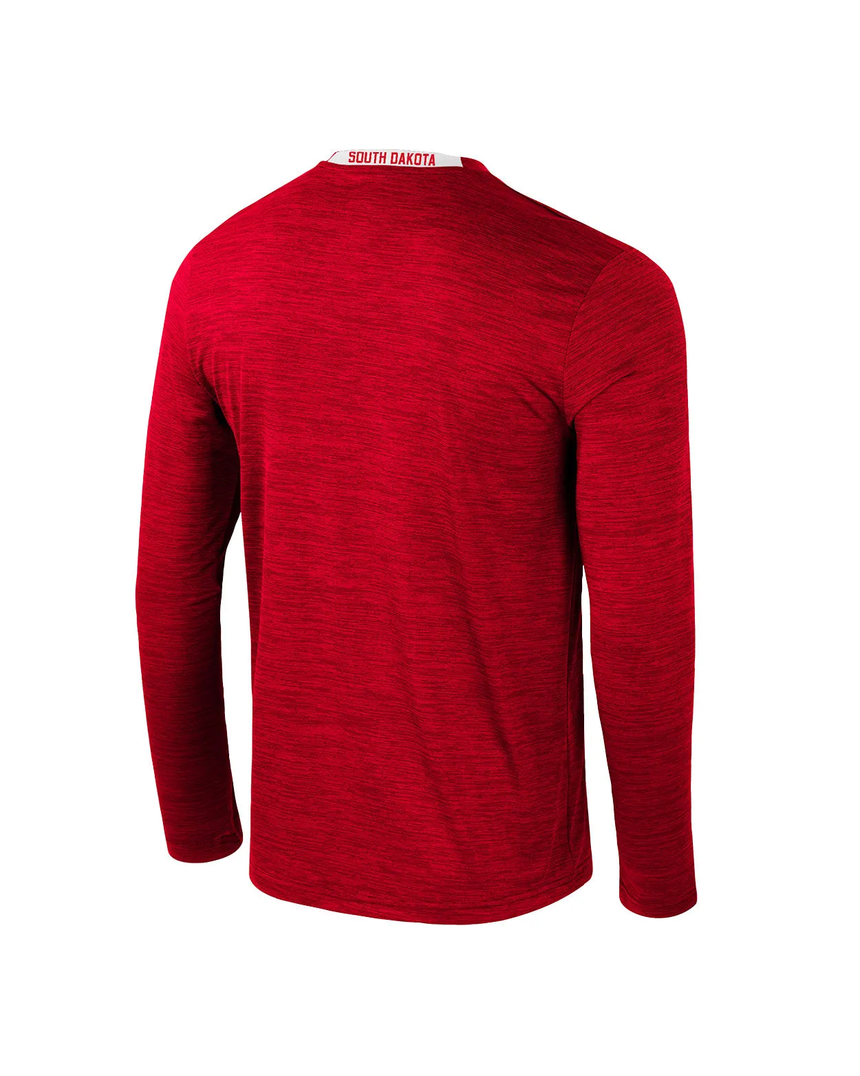 2024 Colosseum Men's Poly Long Sleeve Red Tee with Front and Back Print