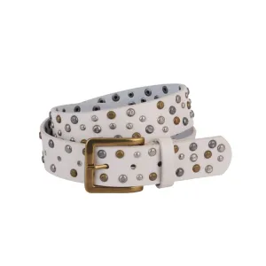 5162 - Distressed Studded Leather Belt