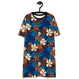 ADELIE blue brown - T-shirt dress