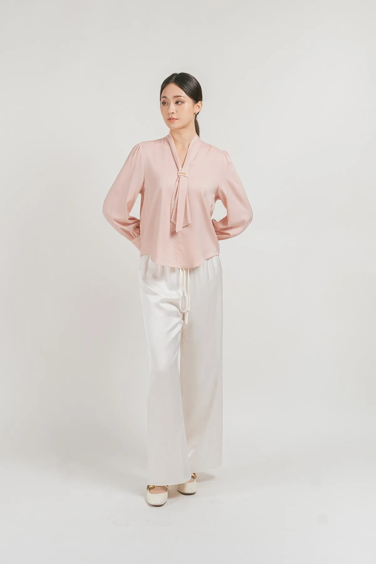Anitta Satin Drawstring Wide Pants