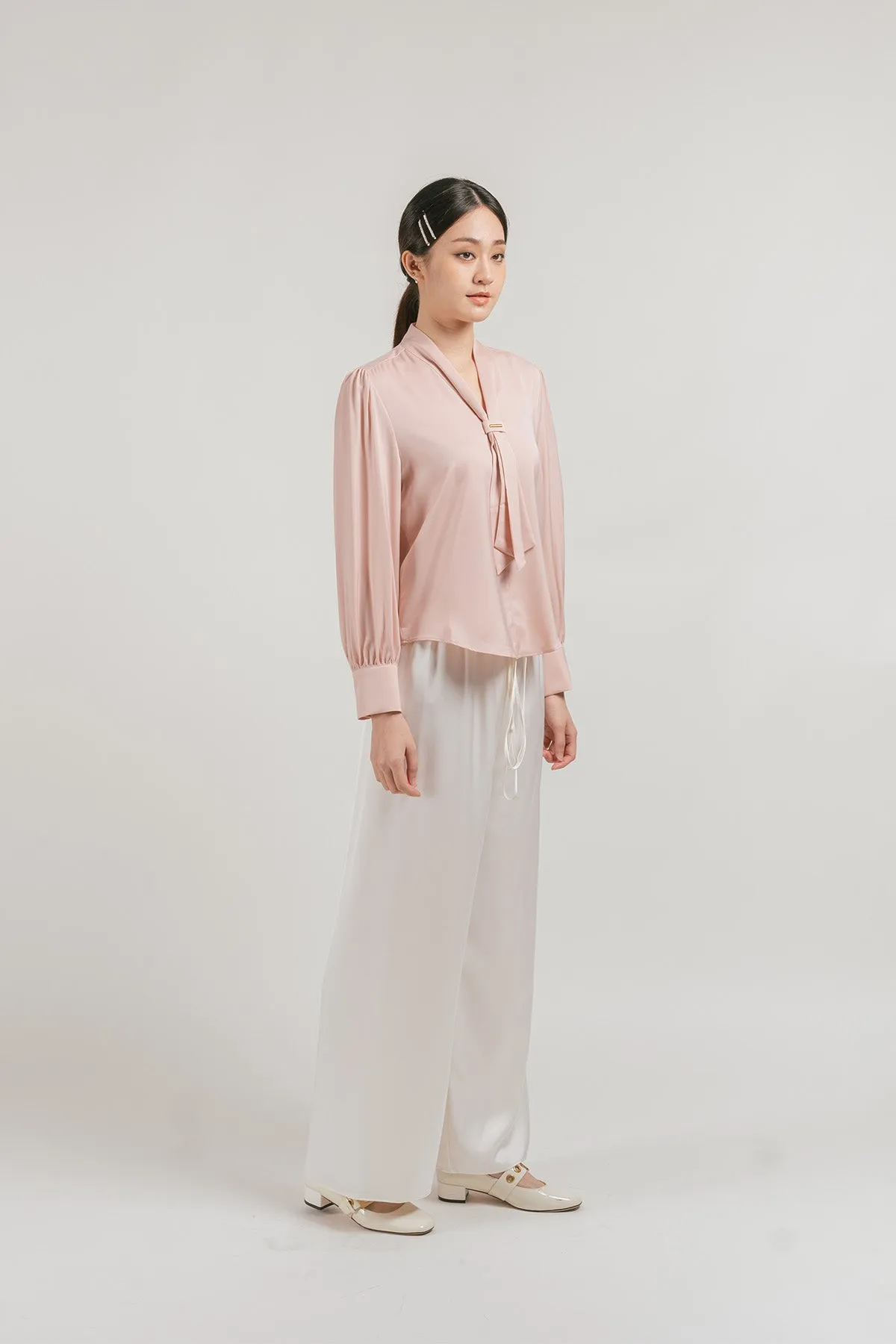 Anitta Satin Drawstring Wide Pants