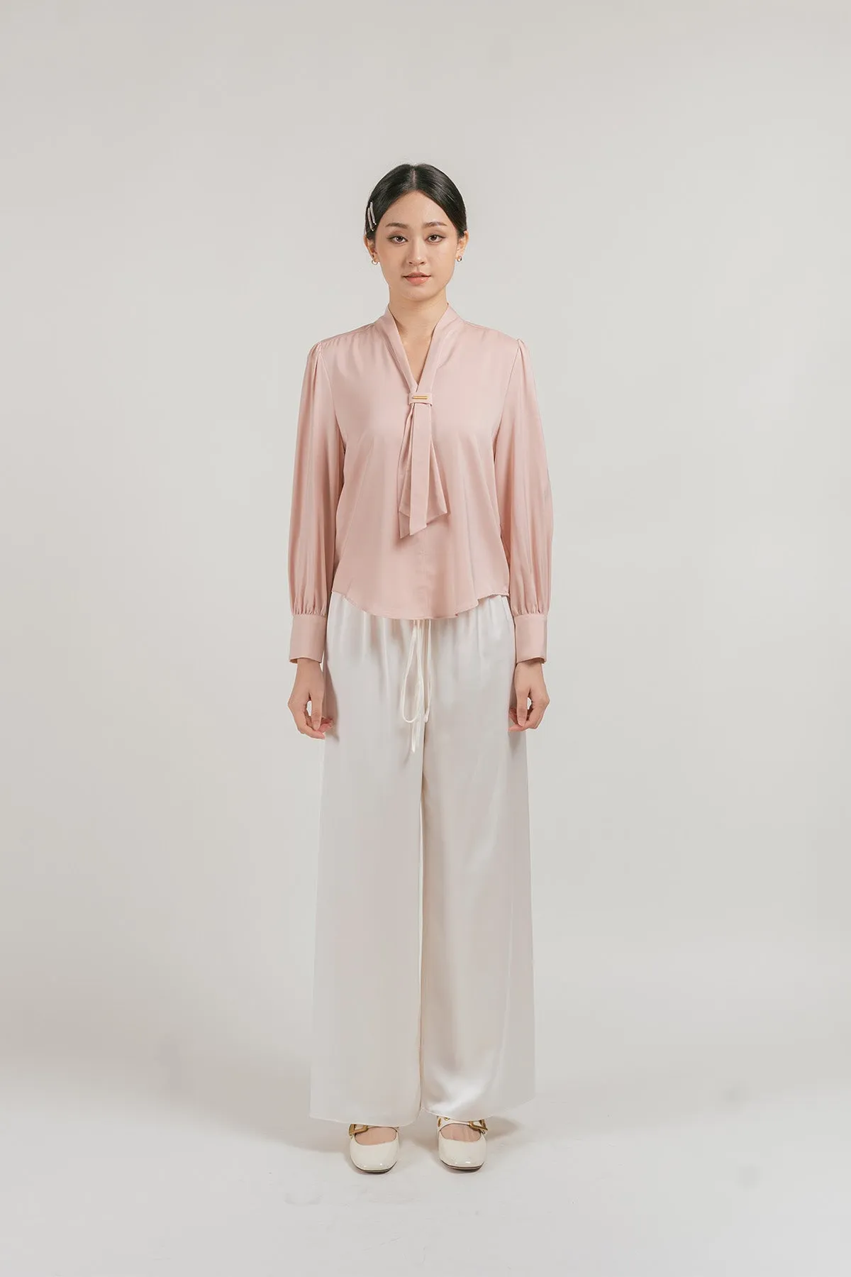 Anitta Satin Drawstring Wide Pants