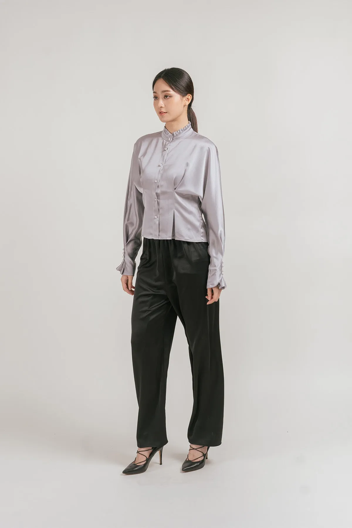 Anitta Satin Drawstring Wide Pants