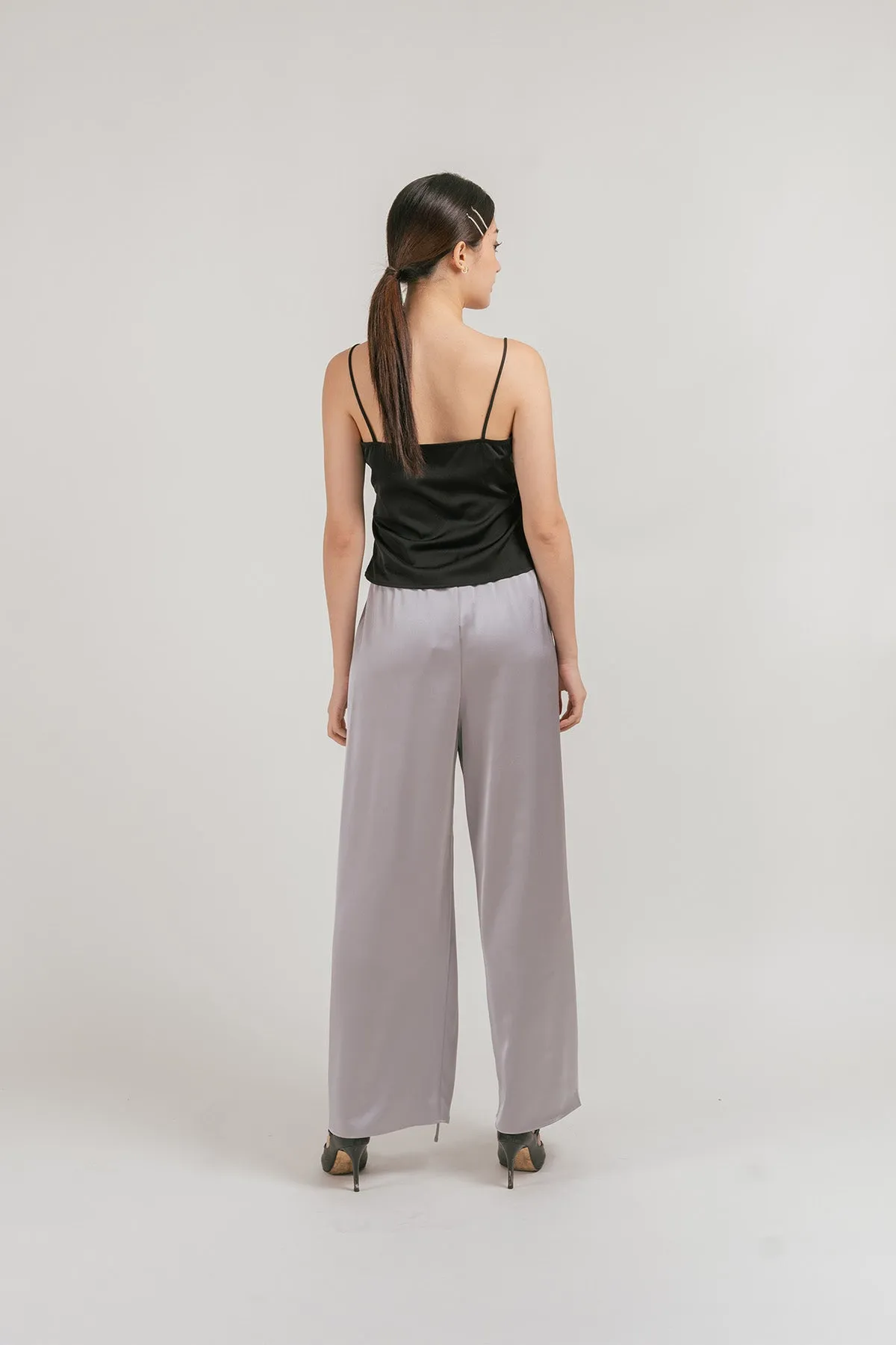 Anitta Satin Drawstring Wide Pants