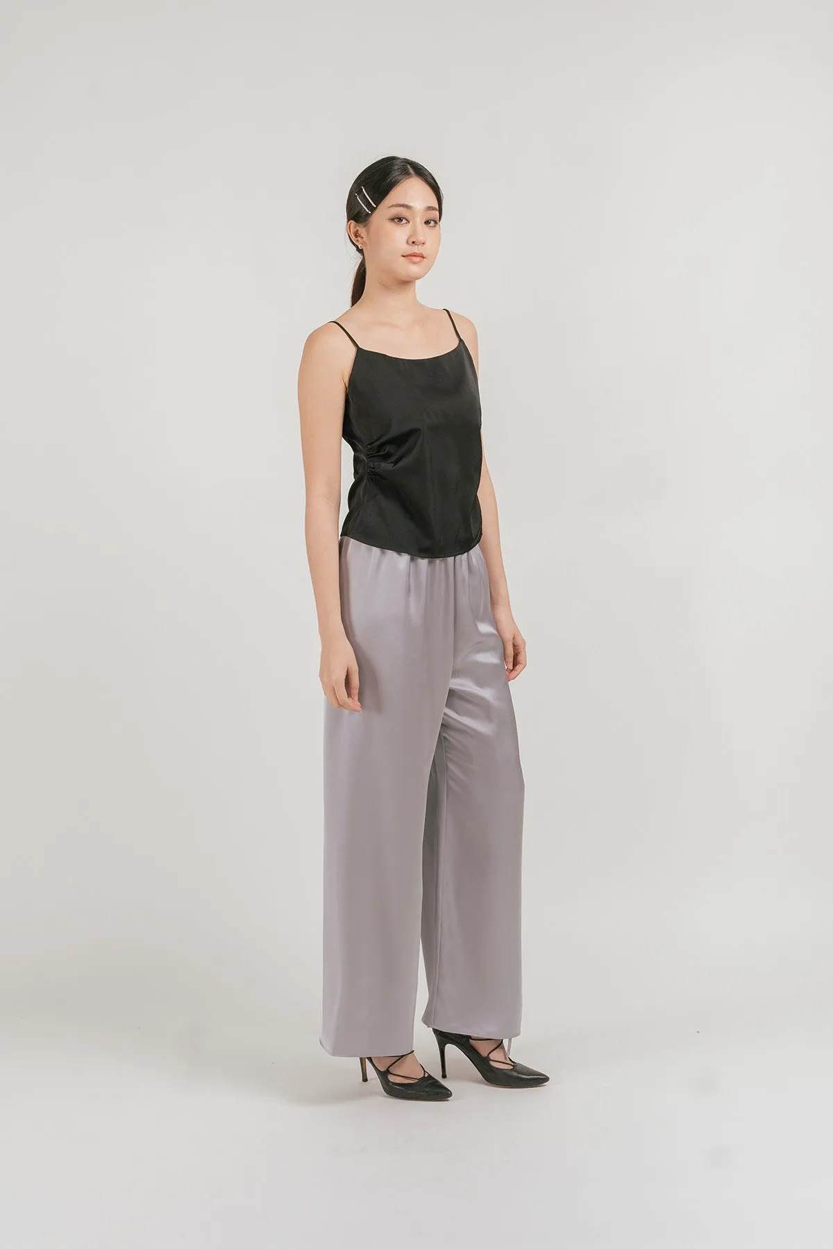 Anitta Satin Drawstring Wide Pants
