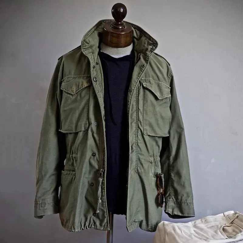 Authentic M-65 Military Field Jacket - Vintage Vietnam War Style, Durable and Windproof