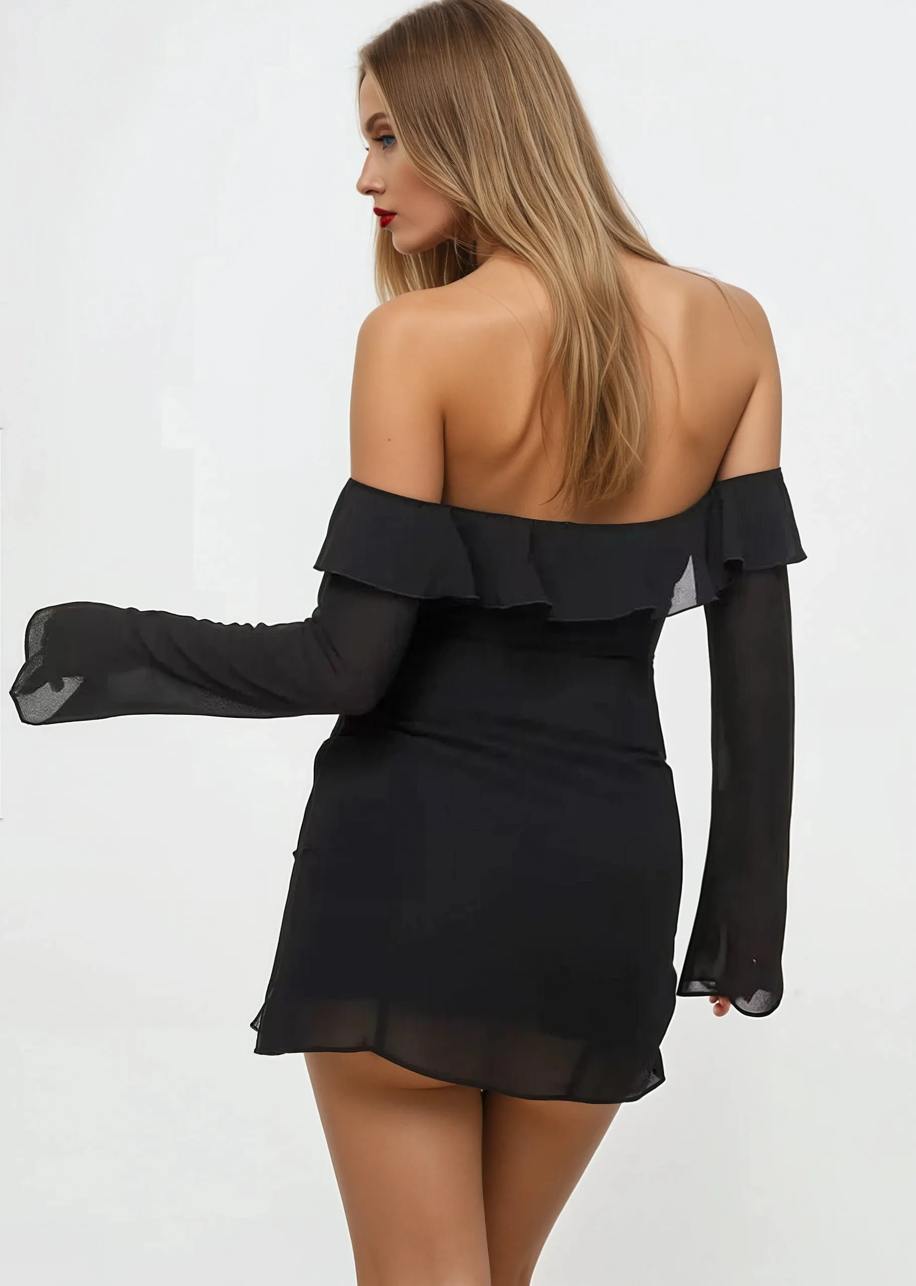 Bell Sleeve Mini Dress