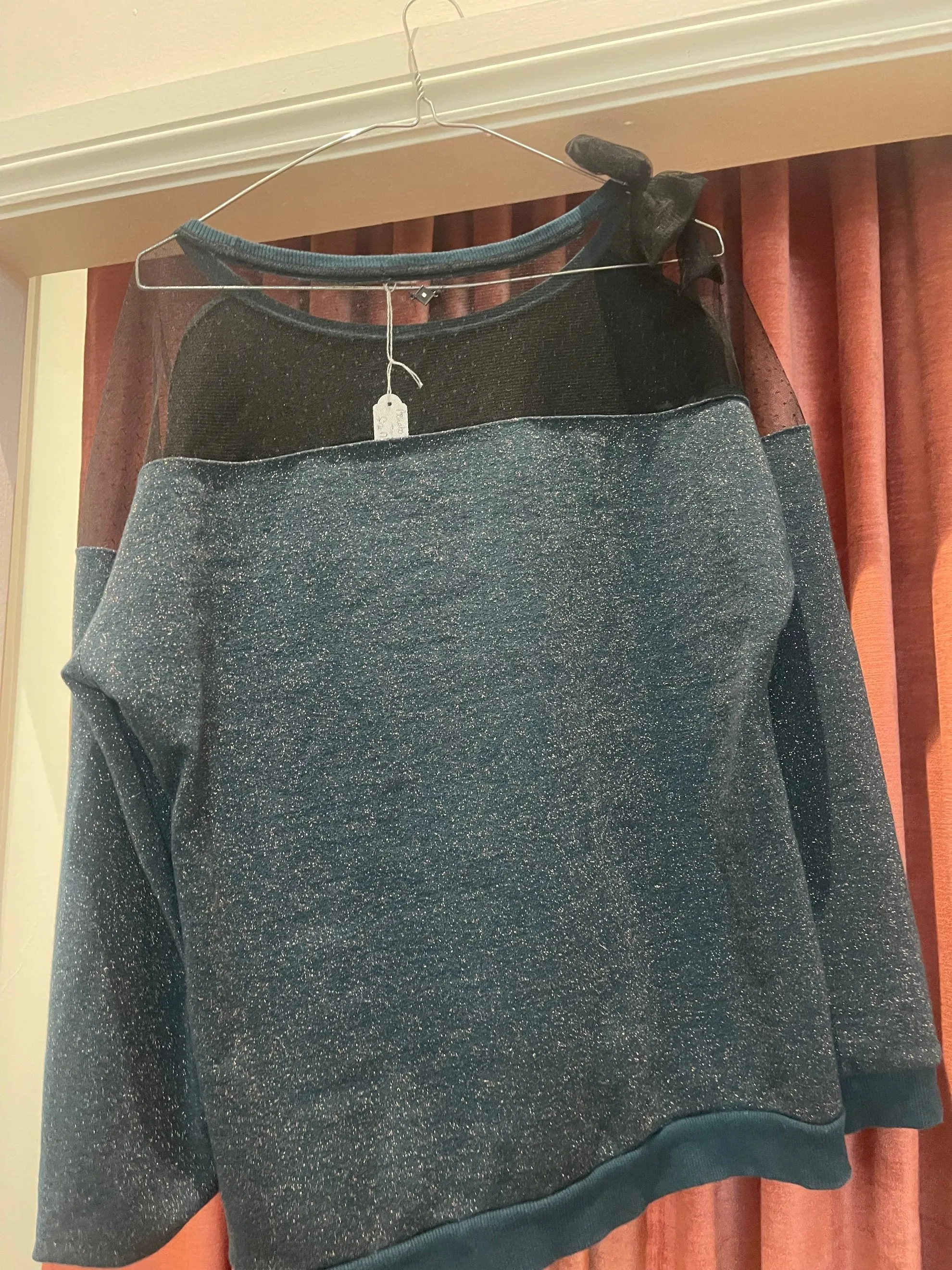 Bonobo Green Black Lurex jumper