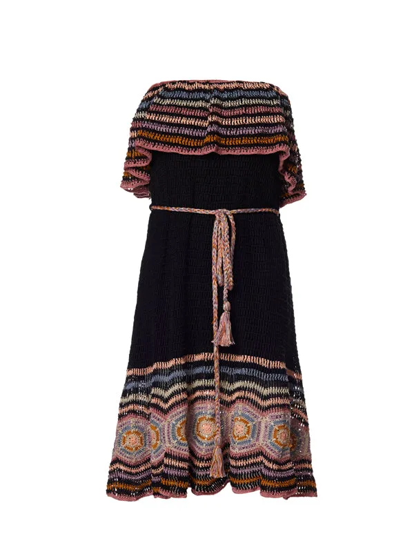 Carmen Off-Shoulder Mini Dress - Black