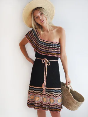 Carmen Off-Shoulder Mini Dress - Black