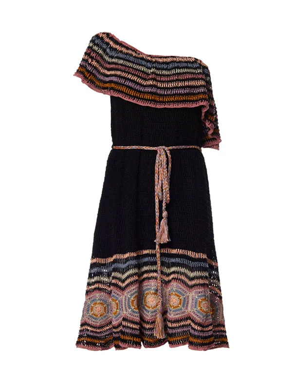 Carmen Off-Shoulder Mini Dress - Black