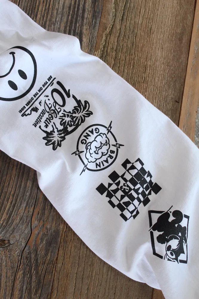 Cid Cat L/S Tee White