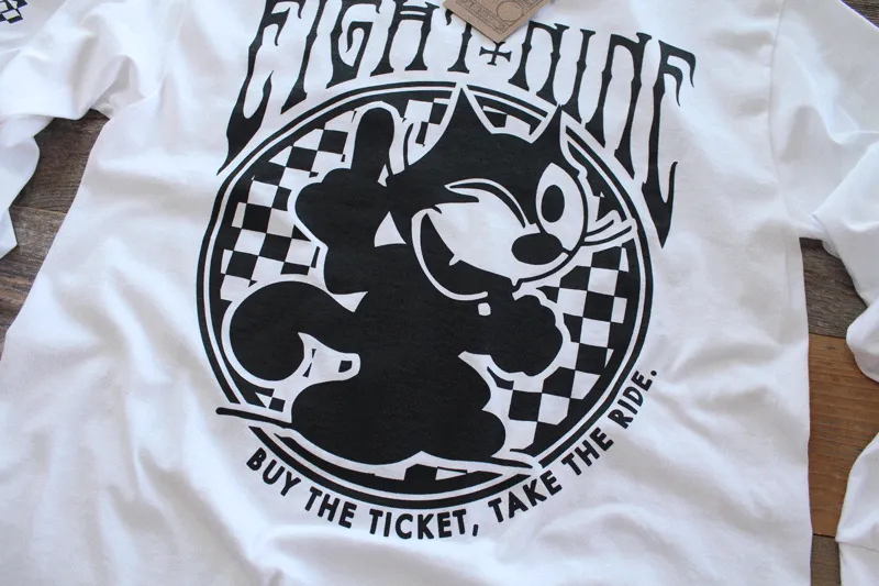Cid Cat L/S Tee White
