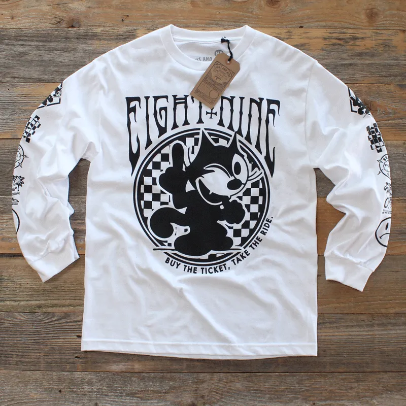 Cid Cat L/S Tee White