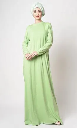 Comfortable Black T- Shirt Abaya Dress