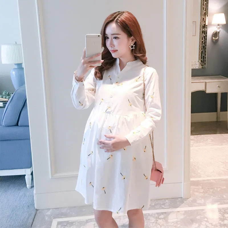 Comfortable Fashion Maternity Shirt Dress