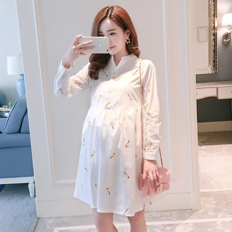 Comfortable Fashion Maternity Shirt Dress