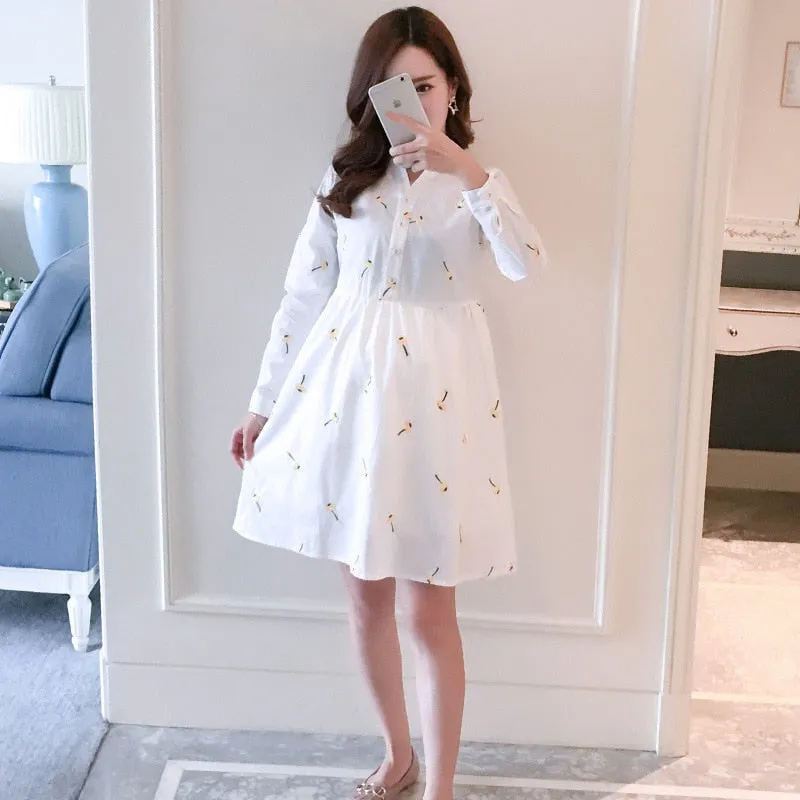 Comfortable Fashion Maternity Shirt Dress