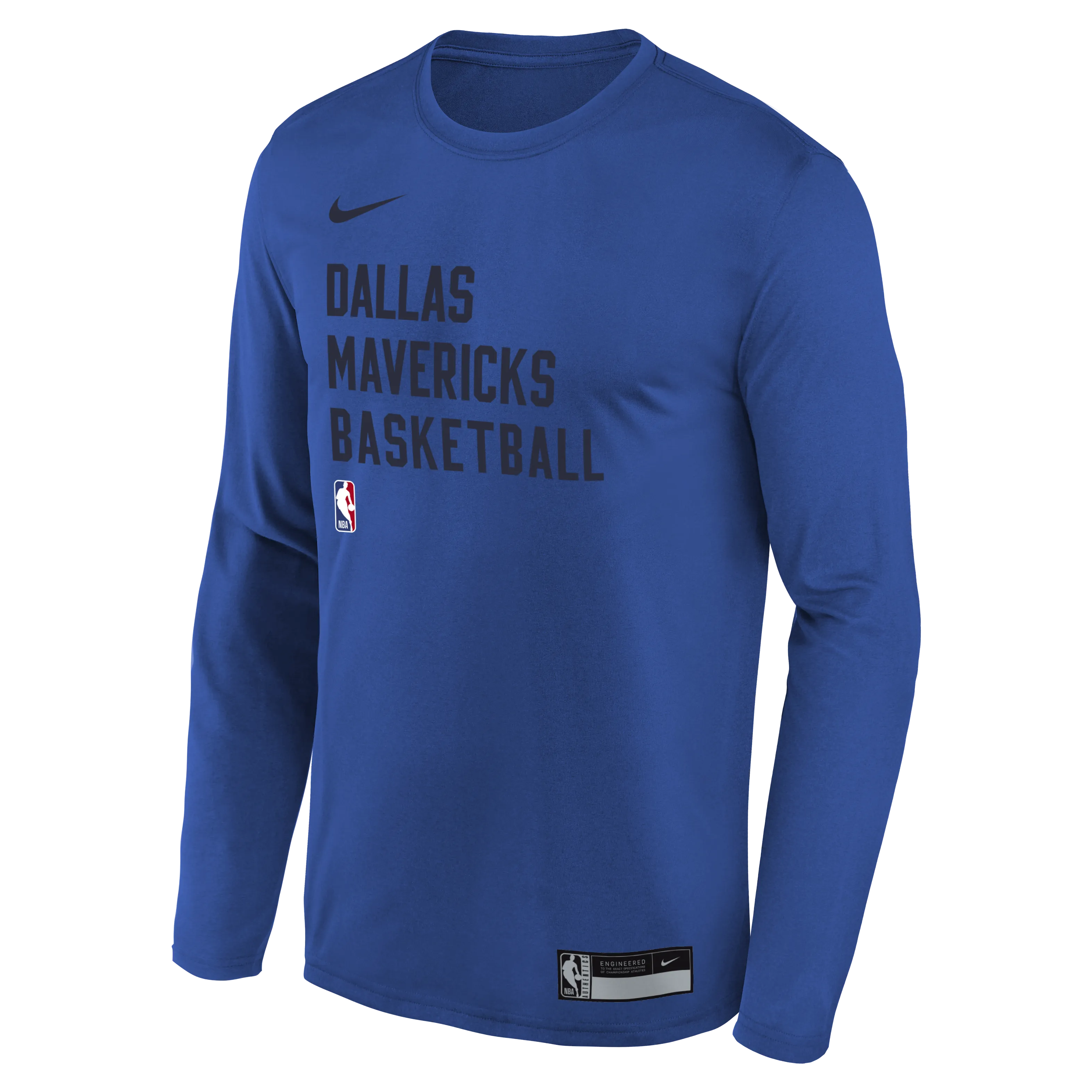 DALLAS MAVERICKS NIKE OUTERSTUFF YOUTH ROYAL BLUE PRACTICE LONG SLEEVE TEE