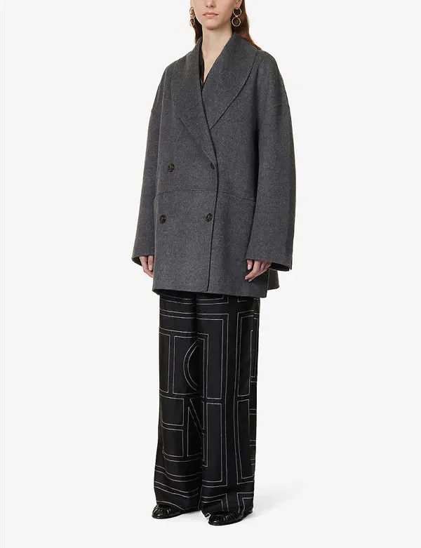 Double-Breasted Shawl-Collar Coat