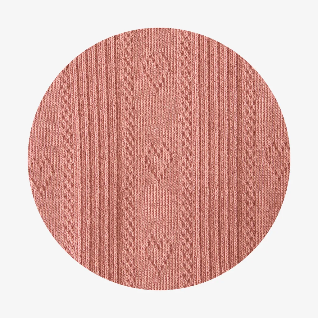 Dusty Rose Women's Pointelle Henley Top