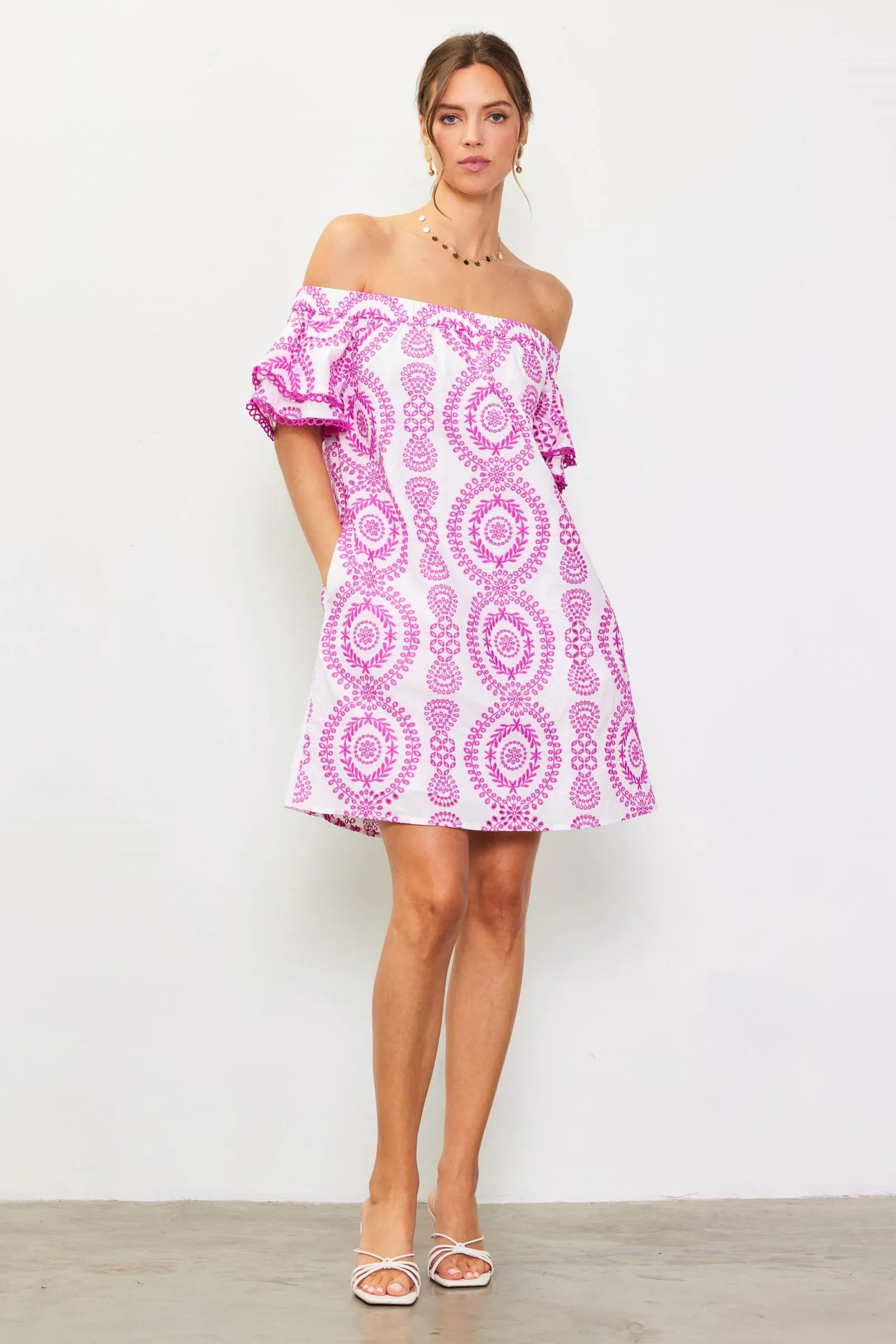 Evelyn Eyelet Dress