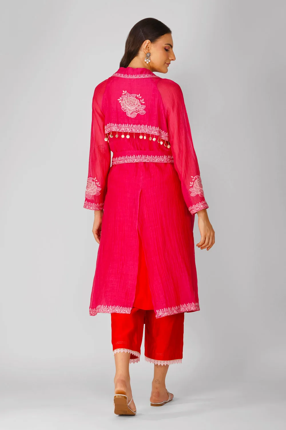 Flower Border Summer Trench Set
