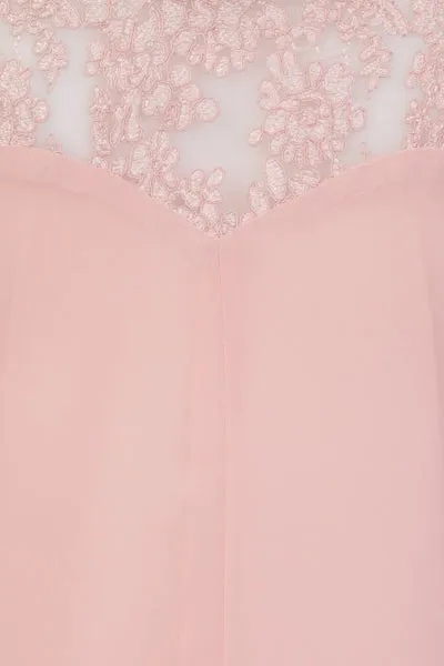 Get Flirty Blush Off Shoulder Ruffle & Frill Lace Bardot Dress