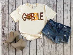 Gobble Gobble Turkey, printed tee