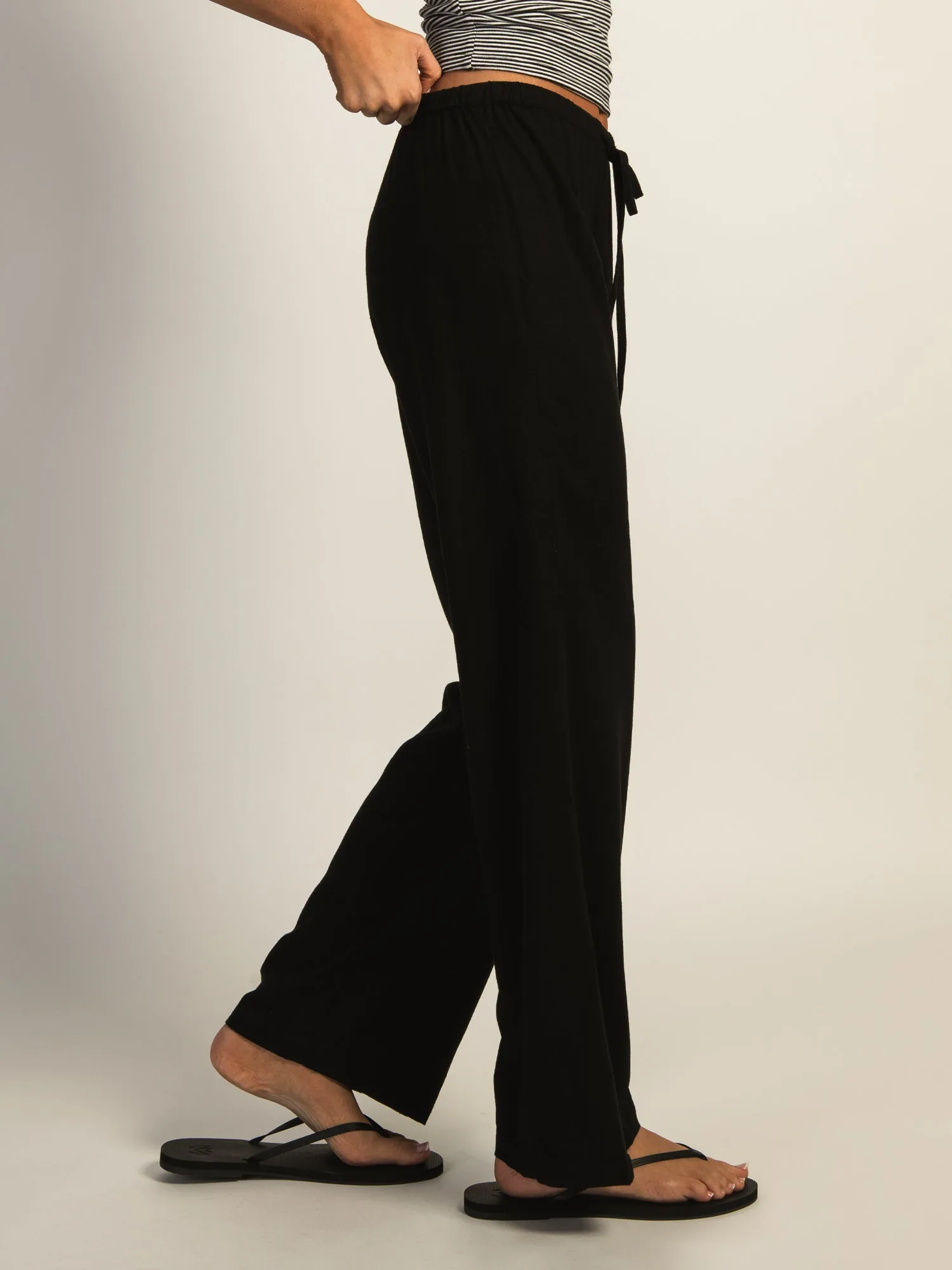 HARLOW LANA LINEN PANT - BLACK