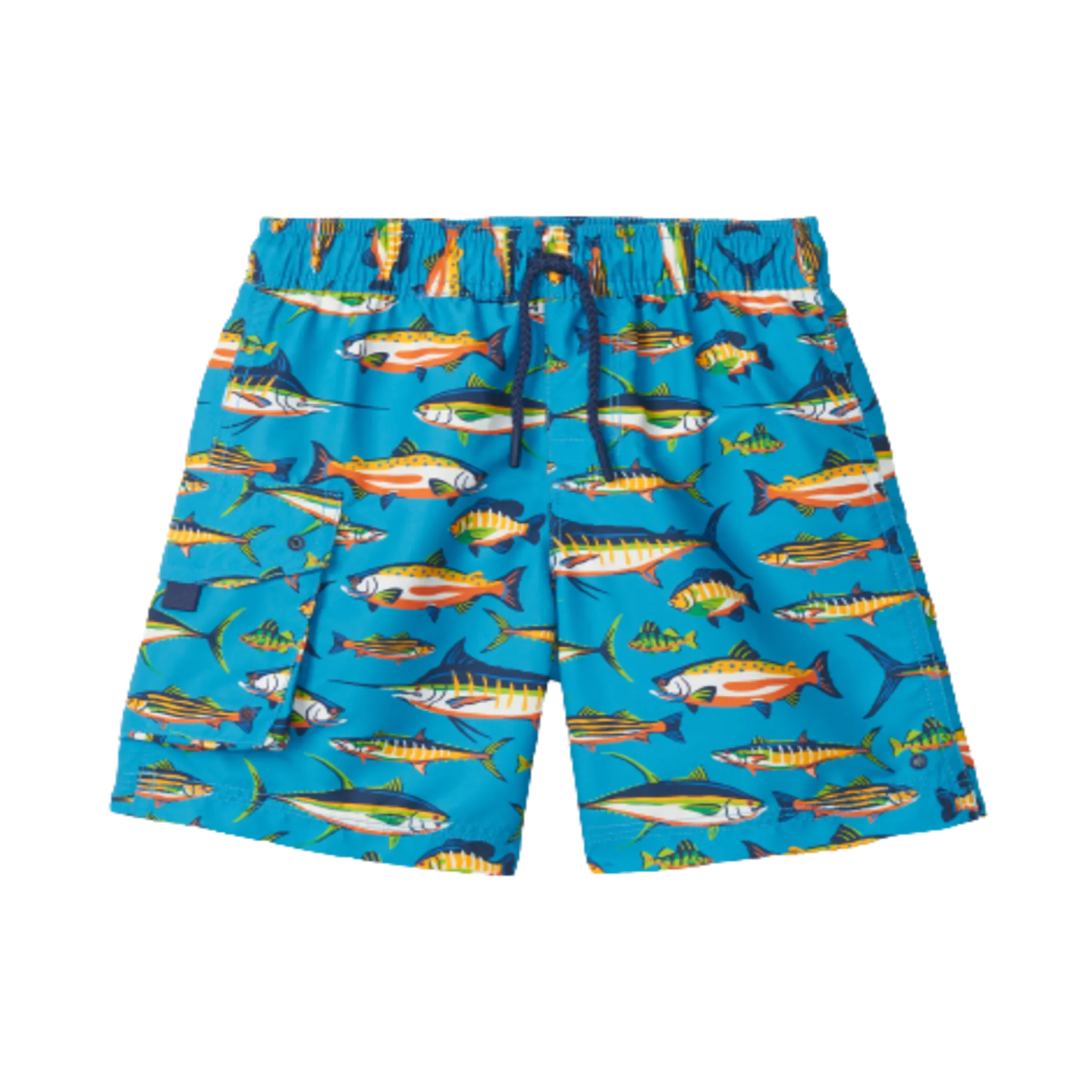 Hatley Lots Of Fish Board Shorts - Swedish Blue