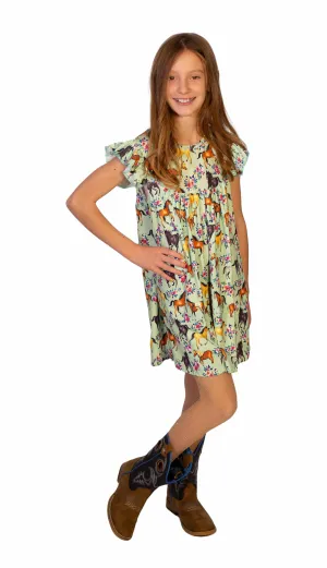 Horse Milk Silk Flutter Dress