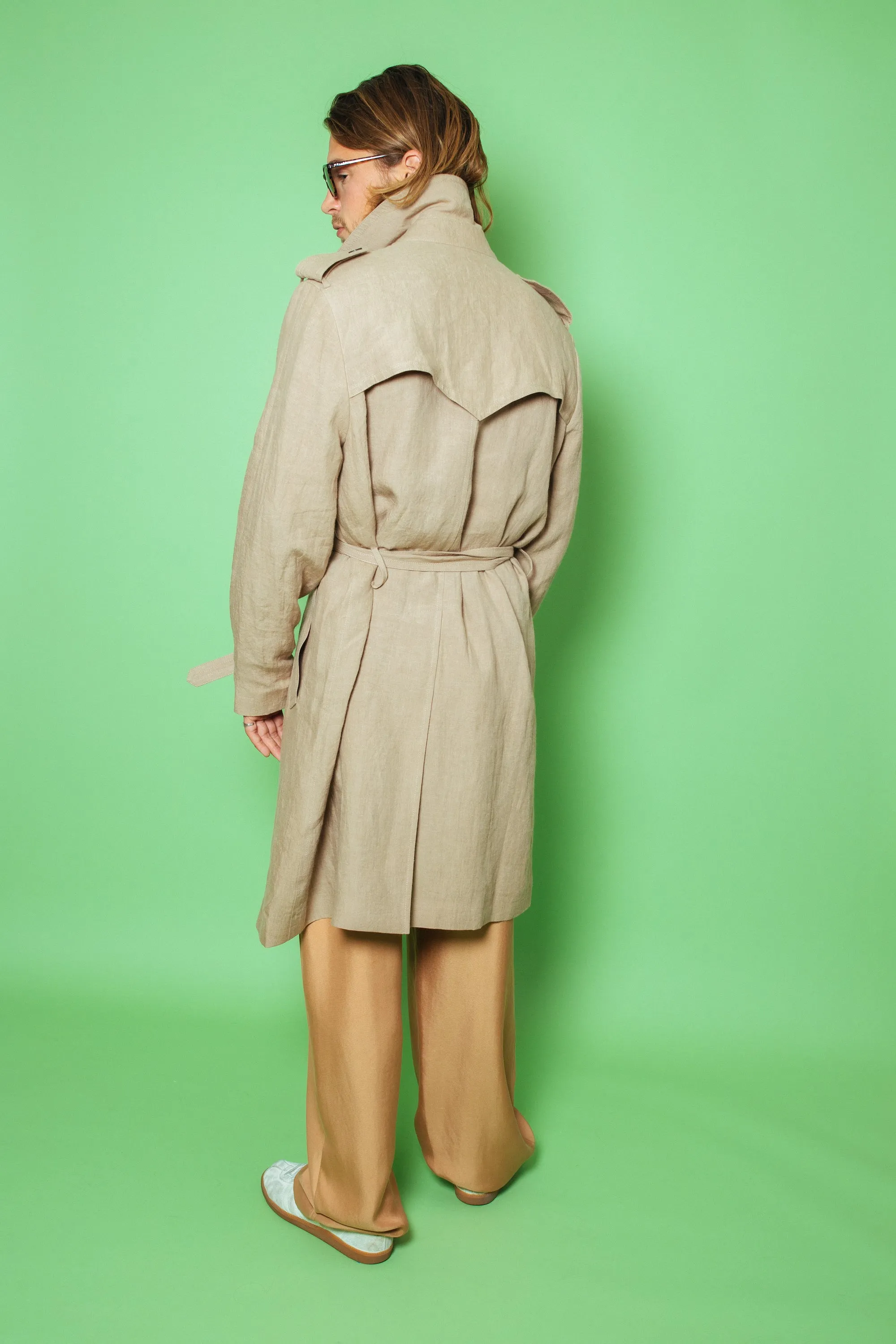 Mako Linen Trench Natural Man