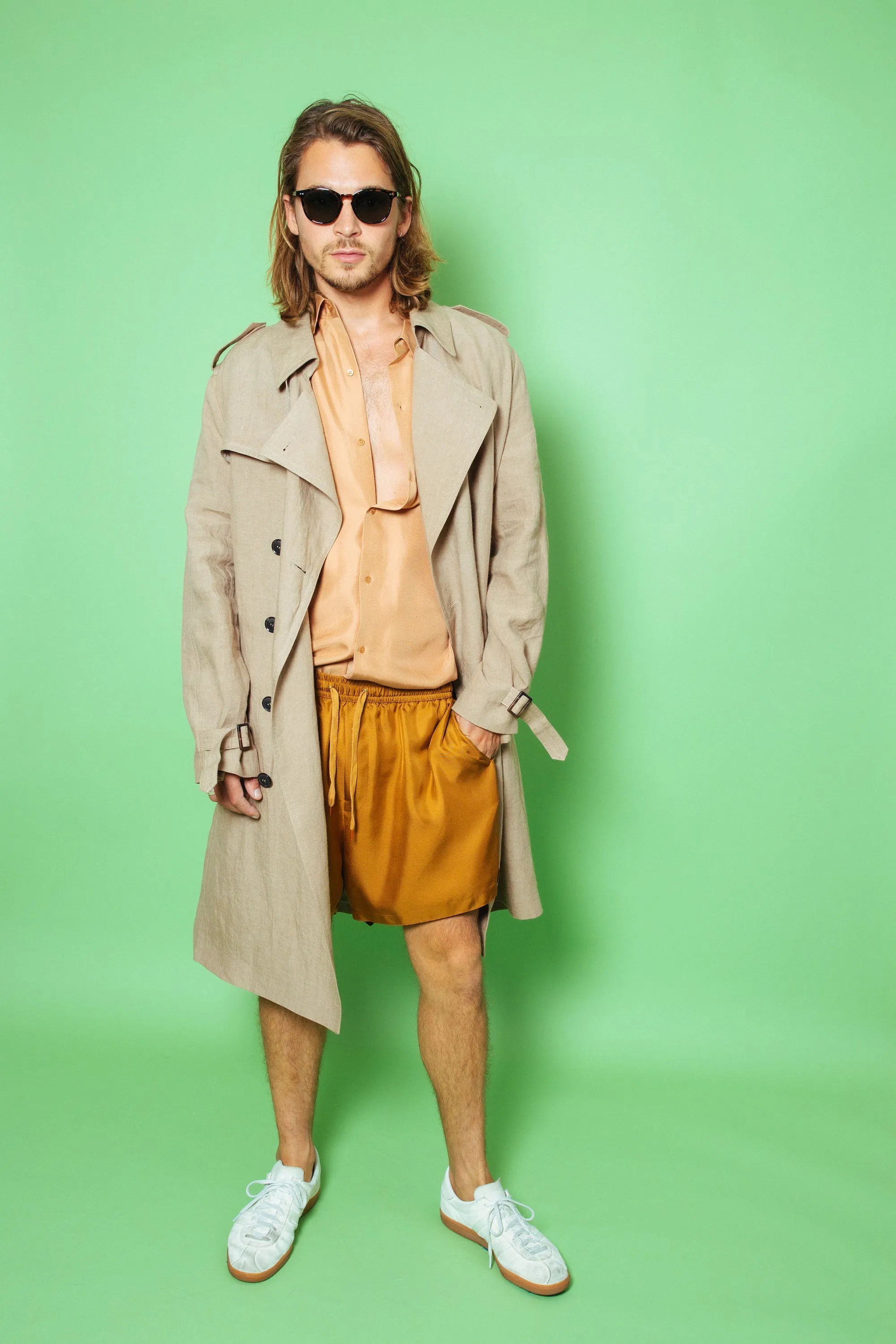 Mako Linen Trench Natural Man