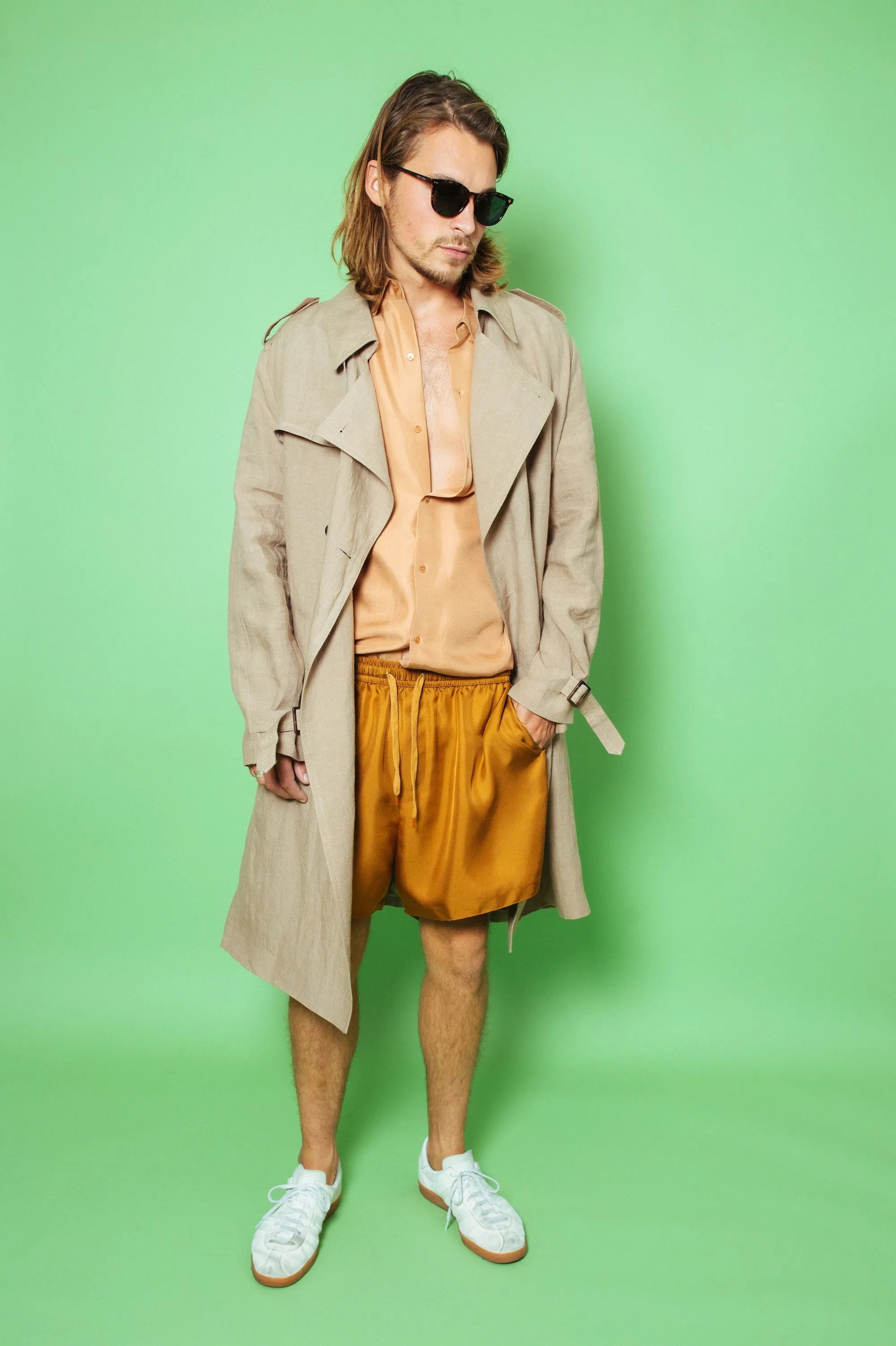 Mako Linen Trench Natural Man