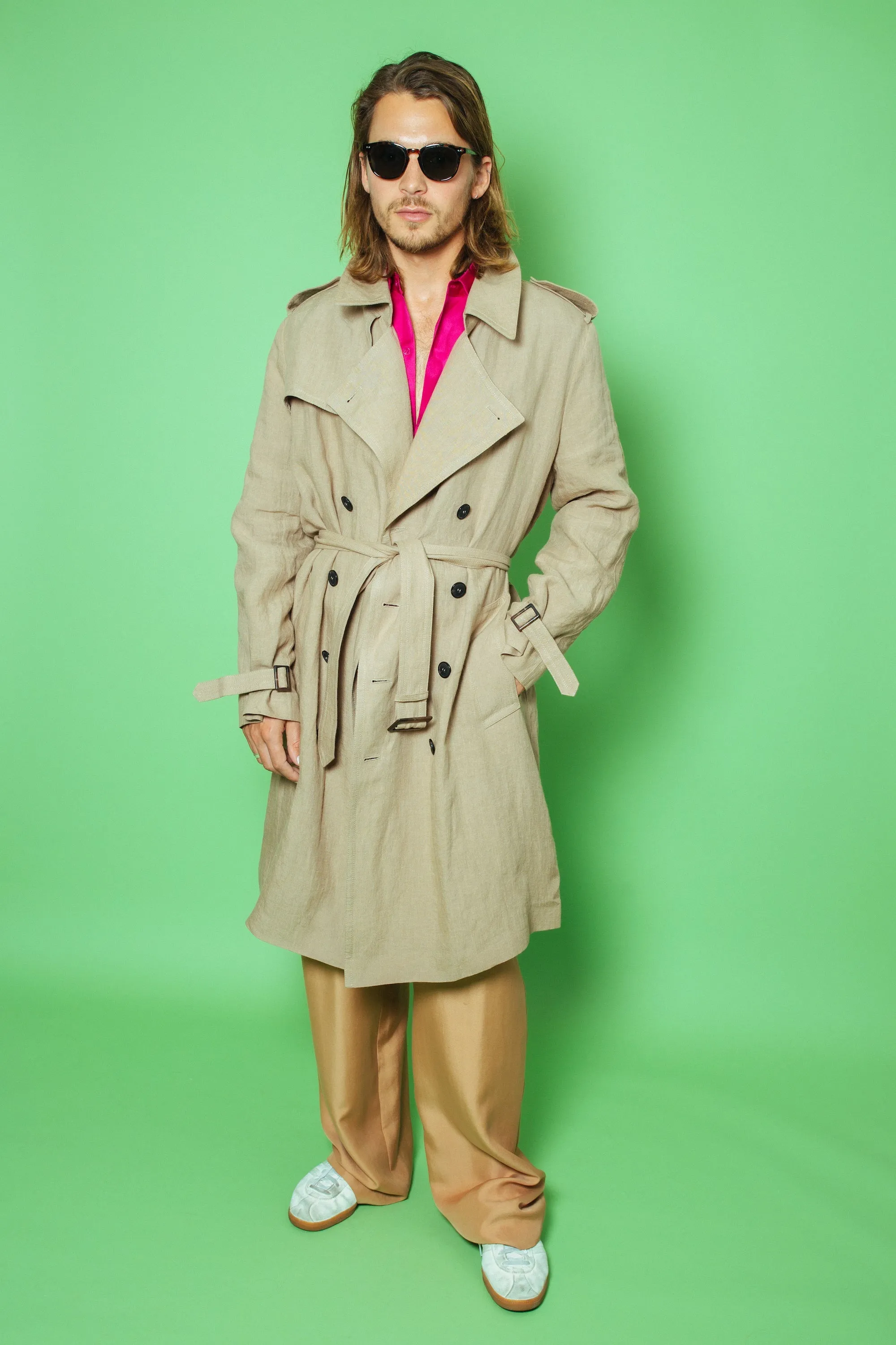 Mako Linen Trench Natural Man