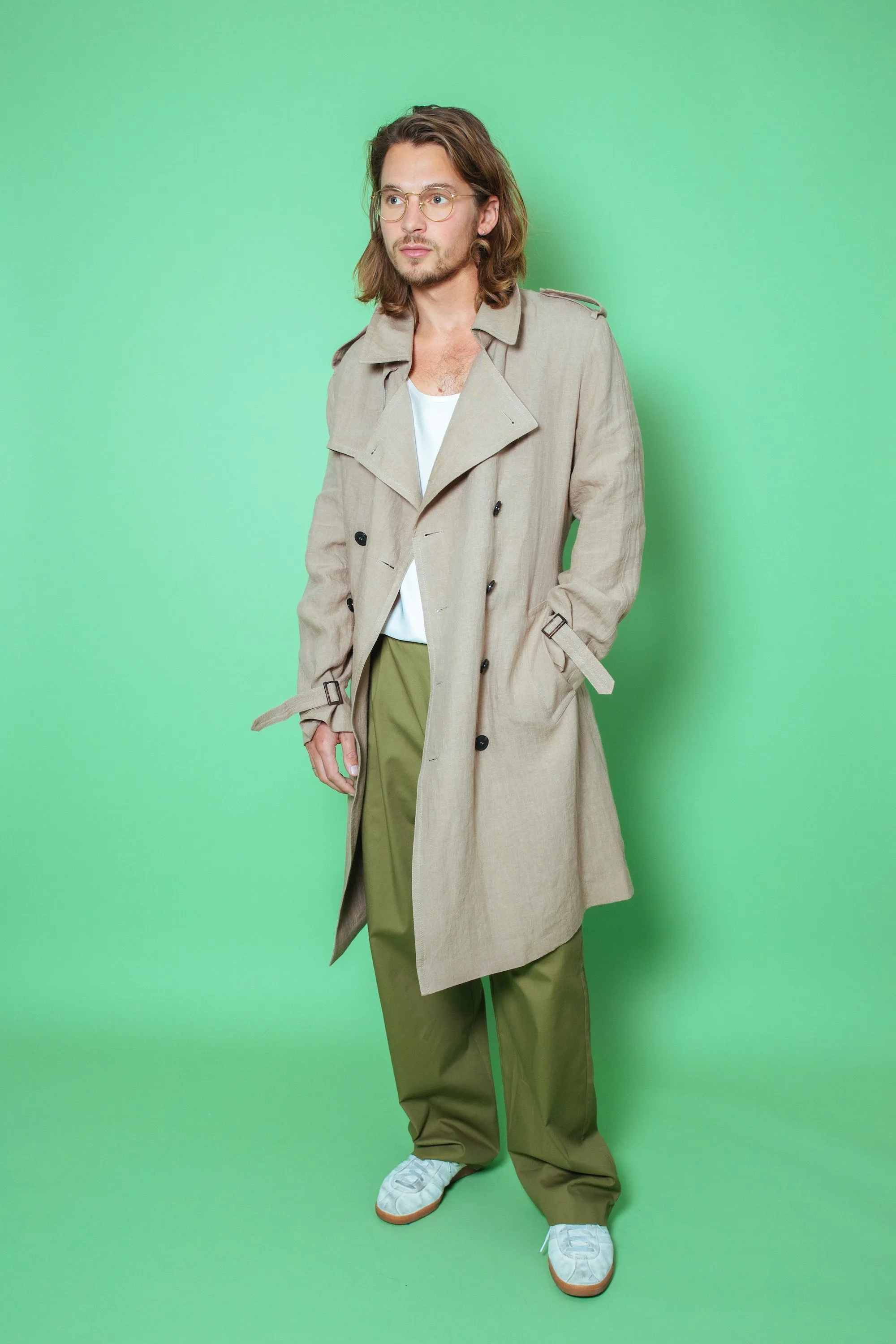 Mako Linen Trench Natural Man