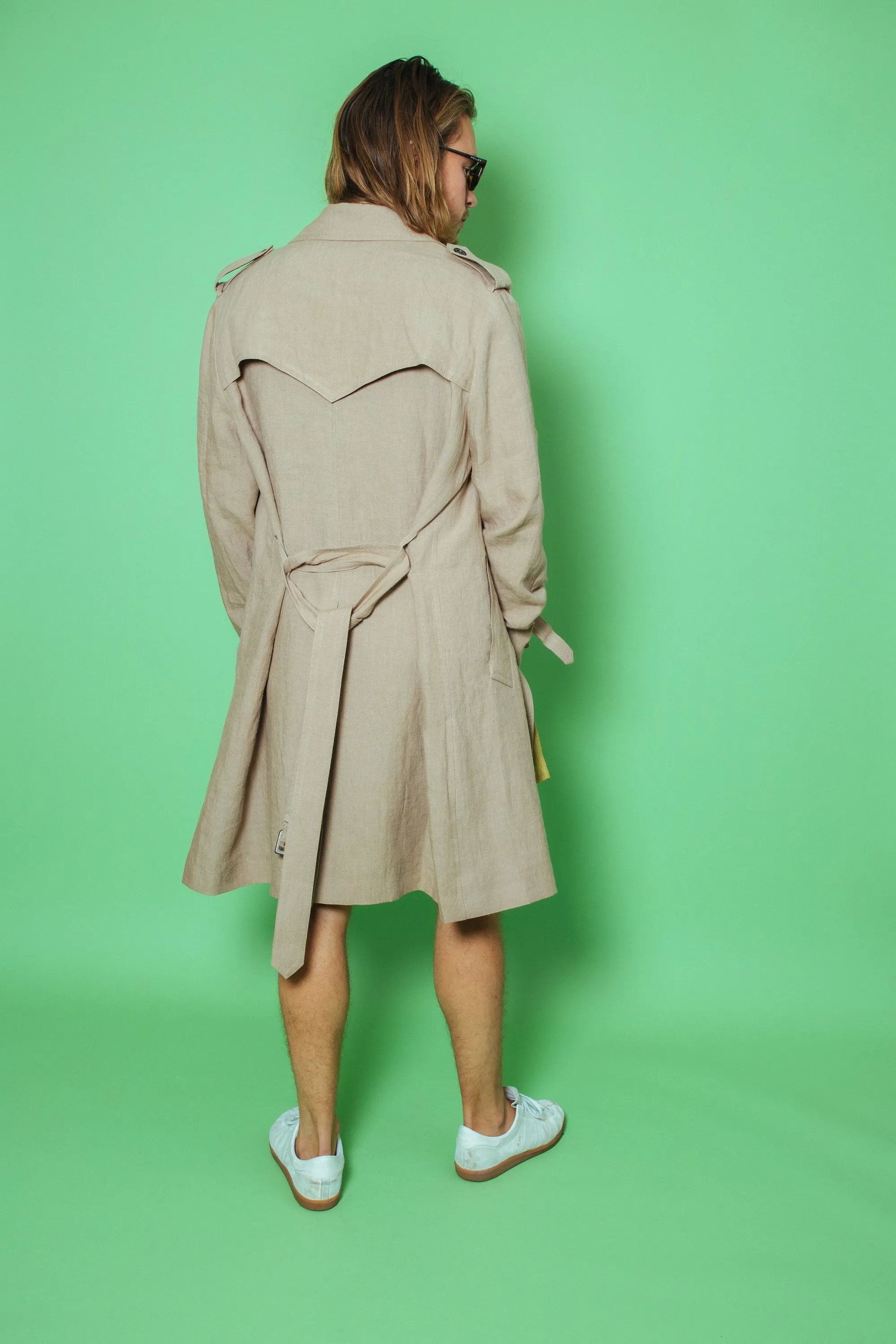 Mako Linen Trench Natural Man