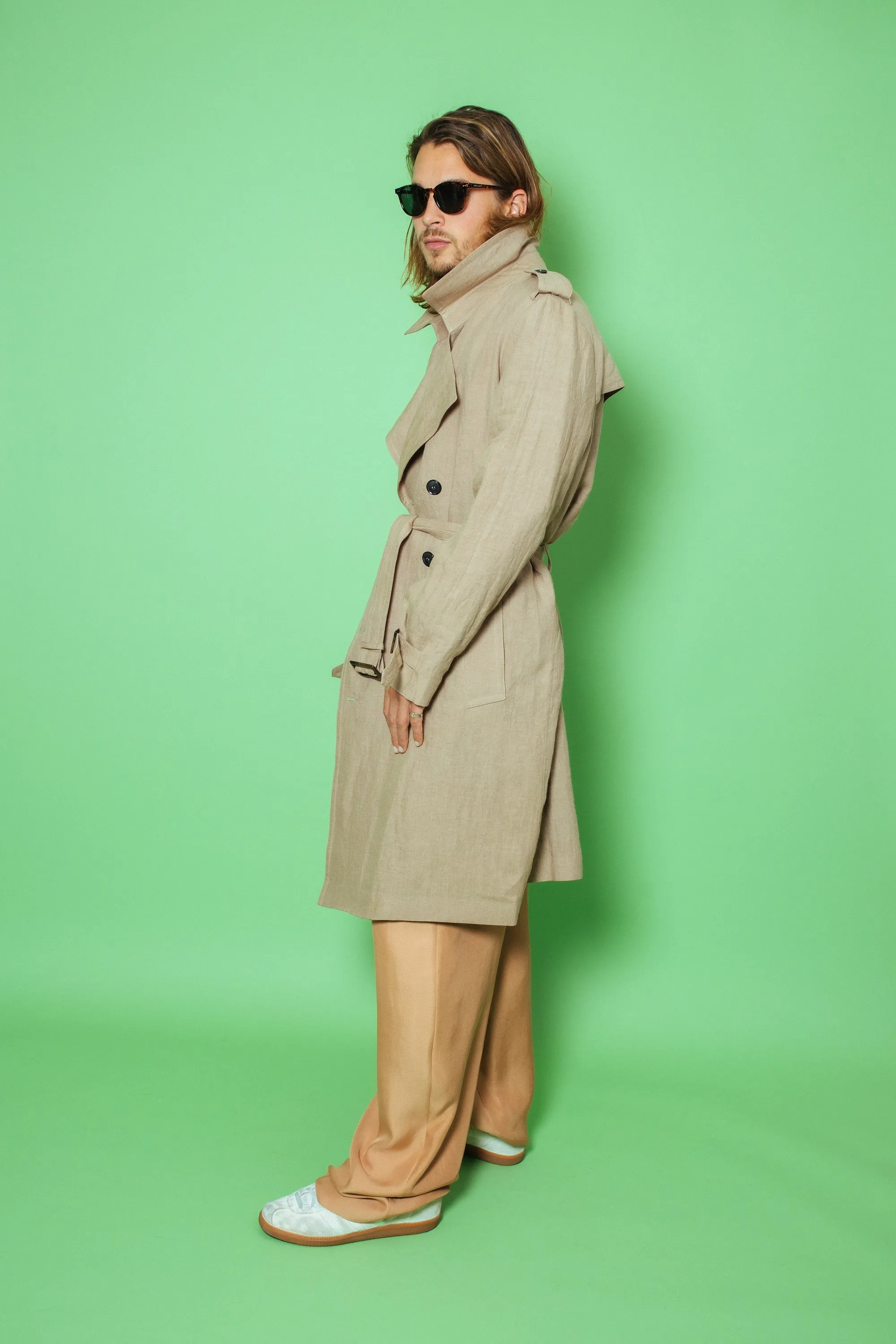 Mako Linen Trench Natural Man
