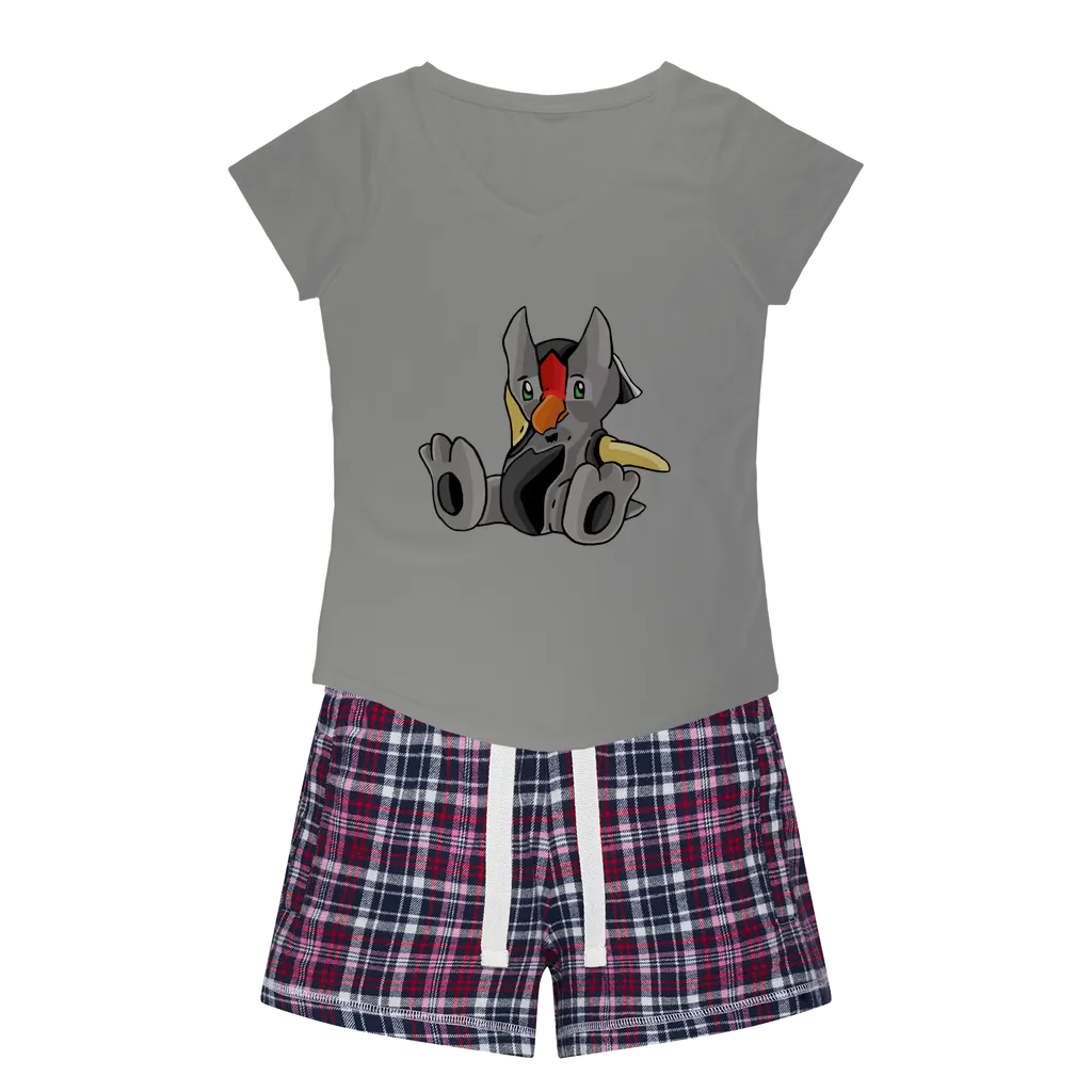 Raylow Women's Sleepy Tee and Flannel Short