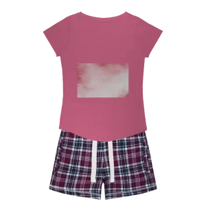 Red Clouds Women's Sleepy Tee and Flannel Short