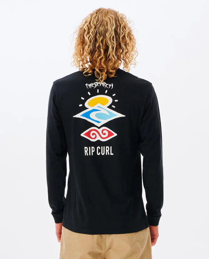 SEARCH ICON L/S TEE - BLACK