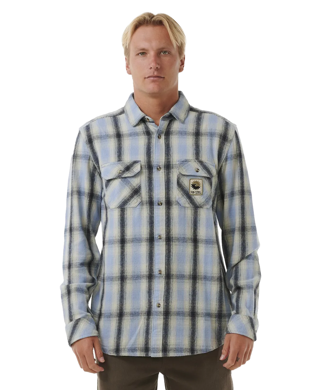 SWC Flannel Shirt in Sparky Blue