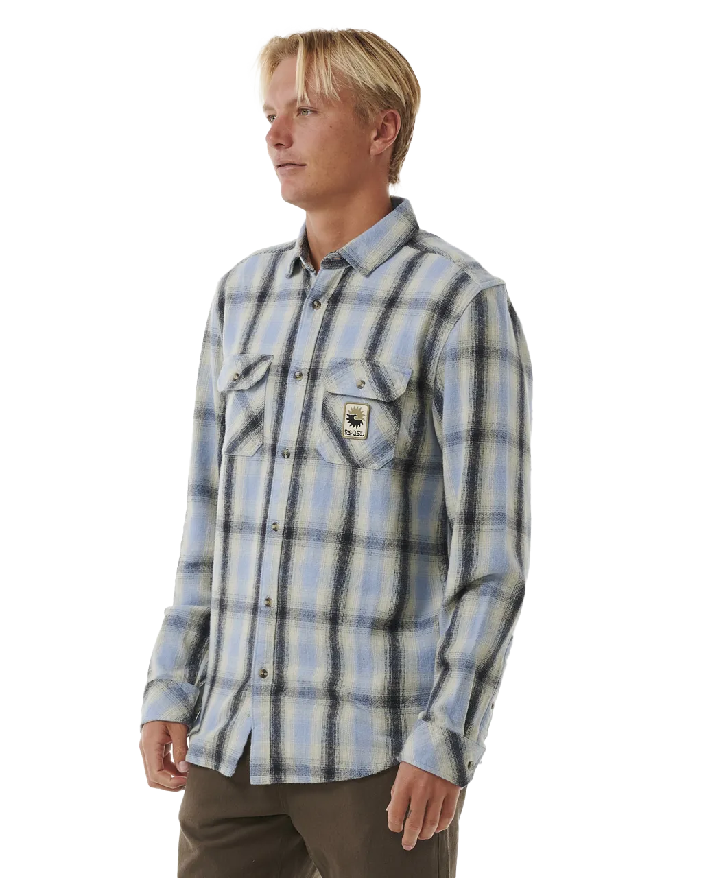 SWC Flannel Shirt in Sparky Blue