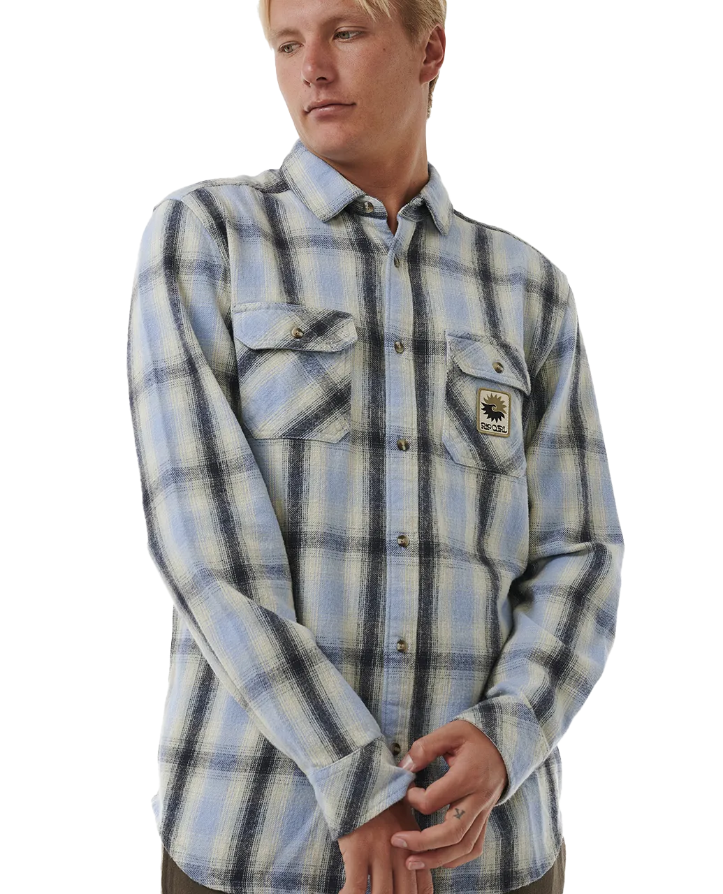 SWC Flannel Shirt in Sparky Blue