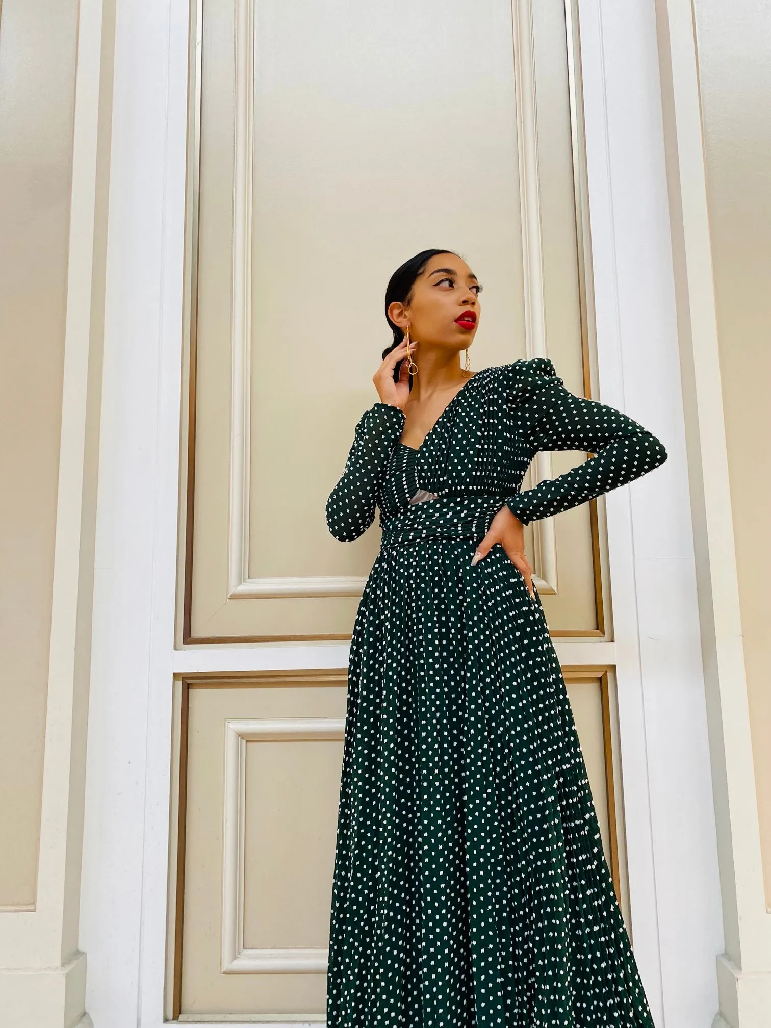 The "Nolan" Square Polka Dress