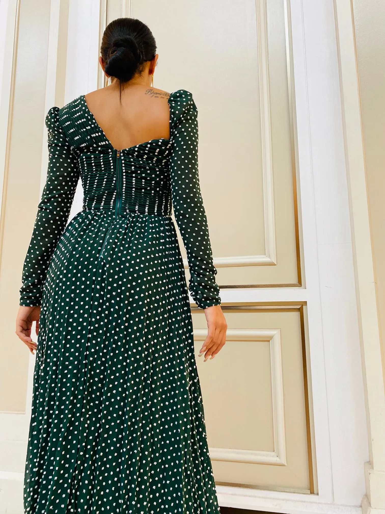 The "Nolan" Square Polka Dress